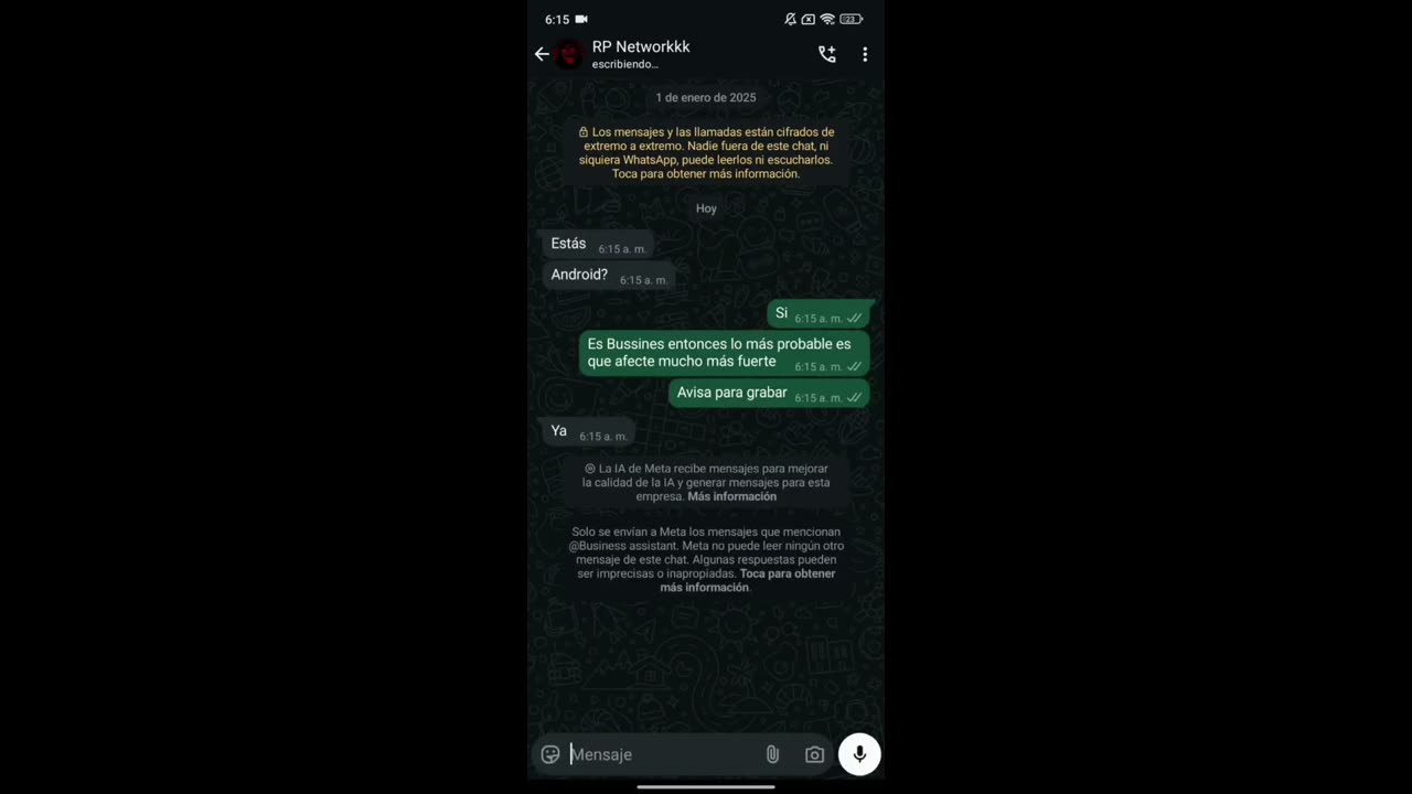 Ciberseguridad: WhatsApp API Bug V9.2 Android