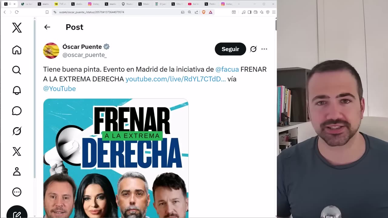 LE MONTAN UN ESCRACHE A SARAH SANTAOLALLA Y CASI LLORA CONTRA EL “MACHISMO”
